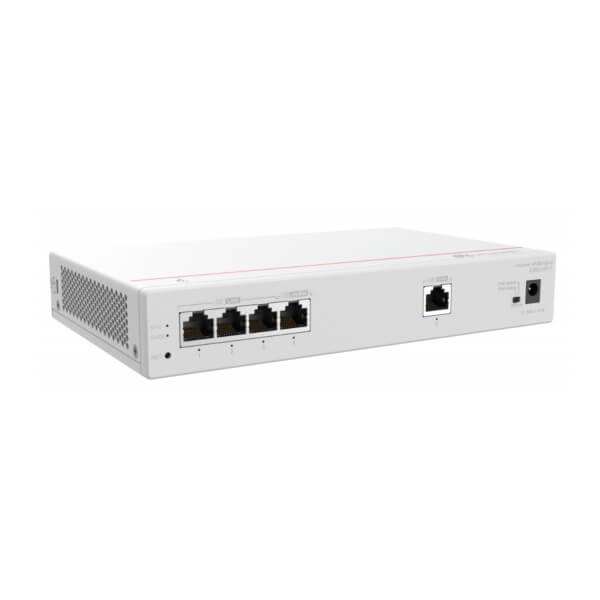 White network switch with multiple Ethernet ports visible on a plain background.