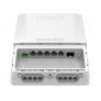 A Grandstream network device showcasing multiple ports and LED indicators for connectivity and power management.