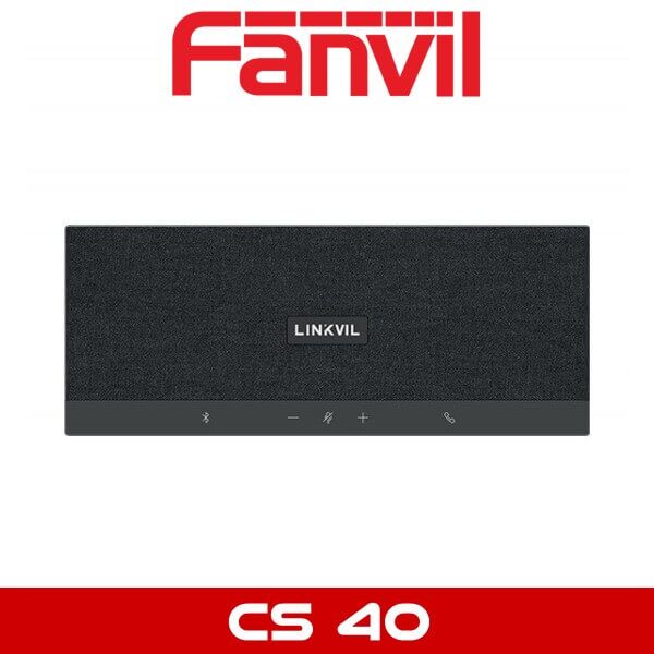 A Fanvil CS40 conference speakerphone with a Linkvil logo on the front, set against a white background.