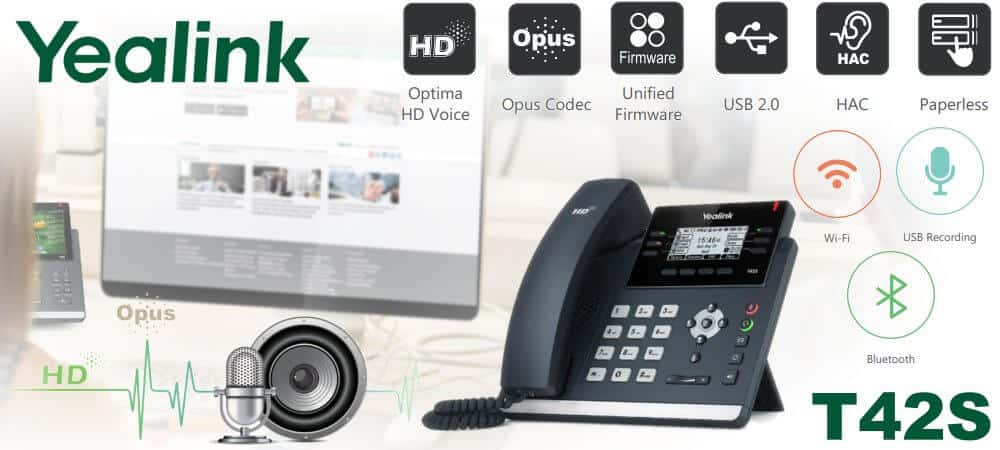 yealink sip-t42s ip phone dubai