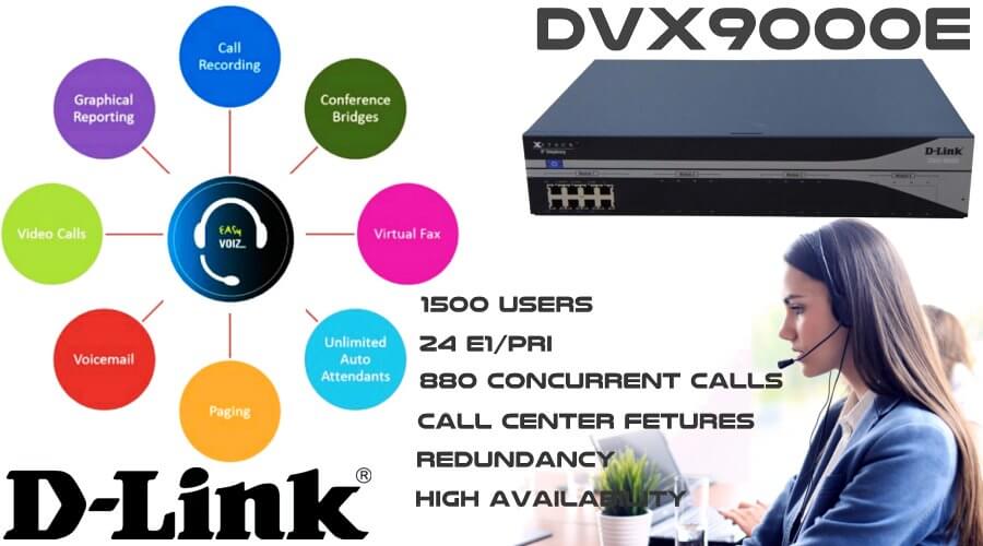 dlink dvx9000e call center ip pbx dubai