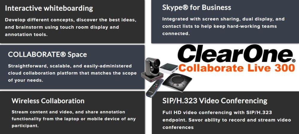 clearone live 300 features