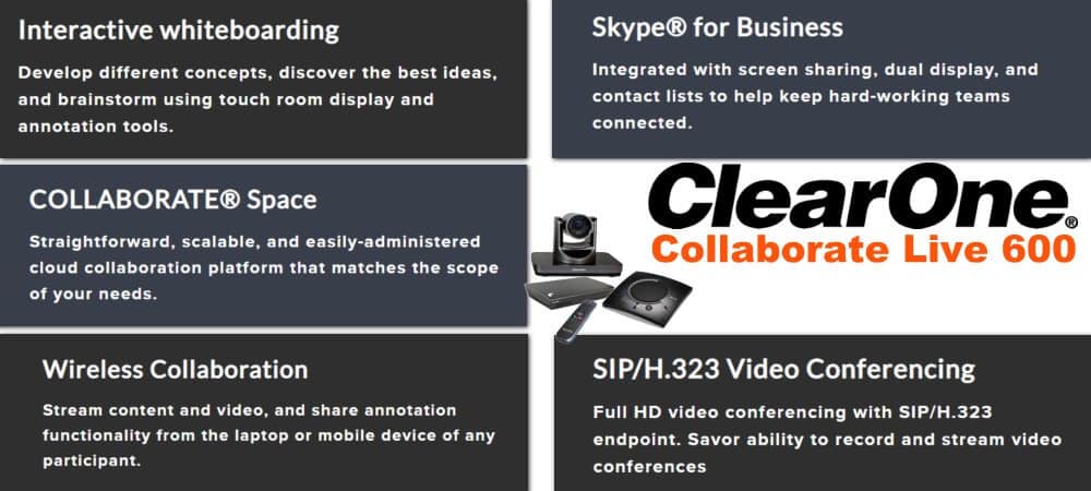 clearone live600 features