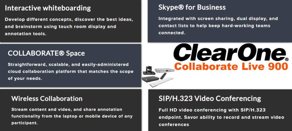 clearone live 900 features
