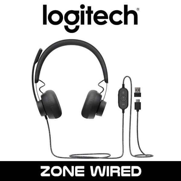 Logitech Zone Wired Noise Cancelling Headset - for Microsoft Teams - headset  - 981-000871 - Wired Headsets 