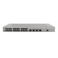 Front view of a modern network switch with multiple Ethernet ports