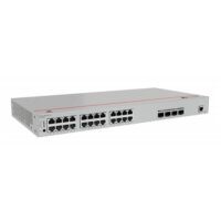 A network switch with multiple ports isolated on a white background
