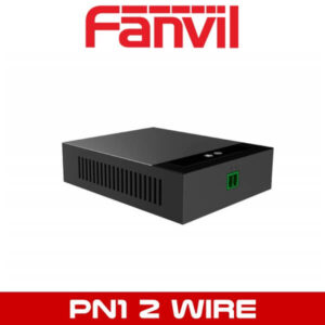 A Fanvil PN1 2 Wire black box adapter with brand logo displayed on a white background.