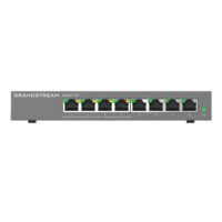 A front view of the Grandstream GWN771P network switch featuring multiple Ethernet ports and status indicators.